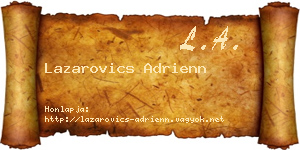 Lazarovics Adrienn névjegykártya